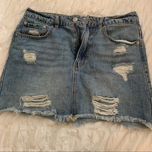 F21 jean skirt